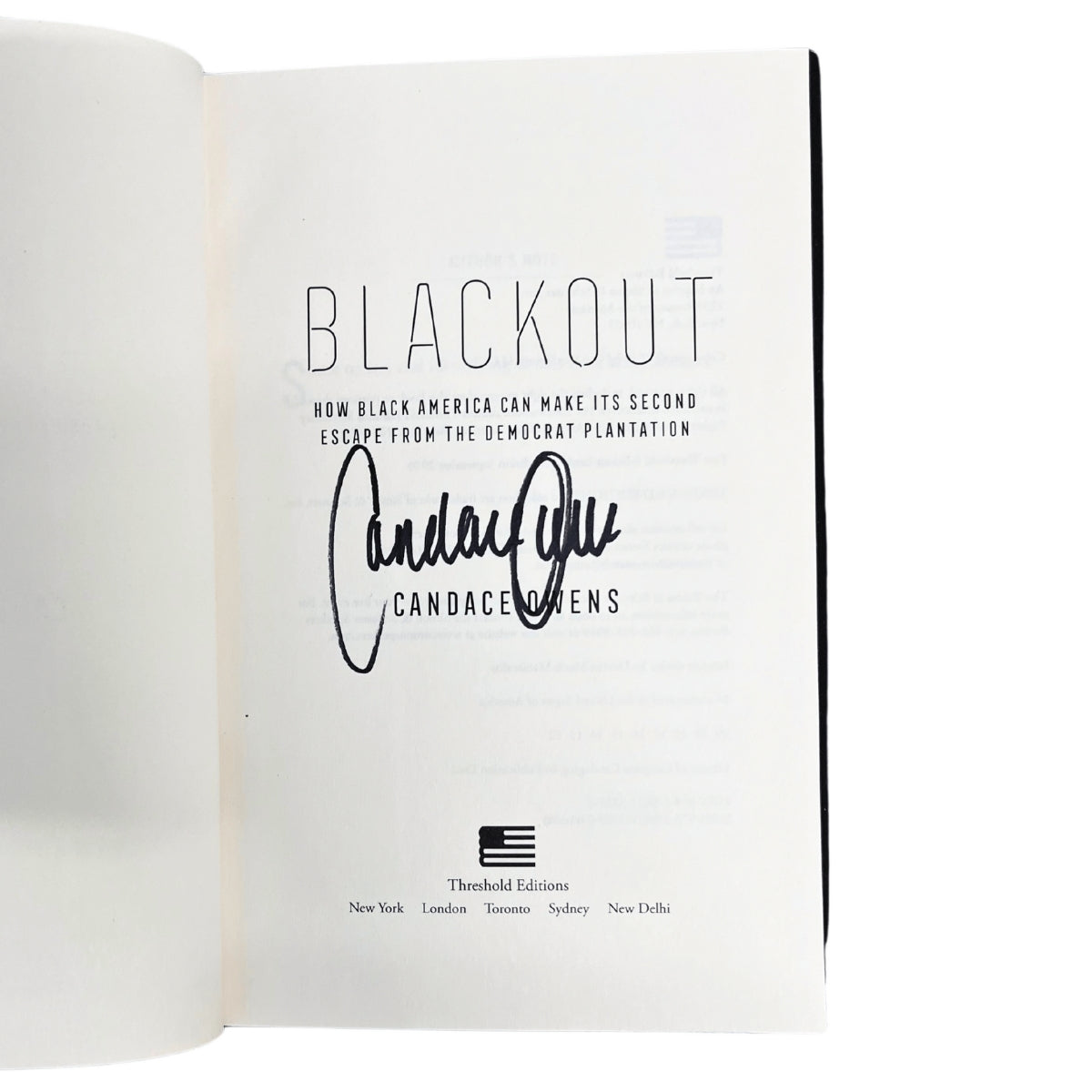 Blackout by Candace Owens - Signed Hardcover Book