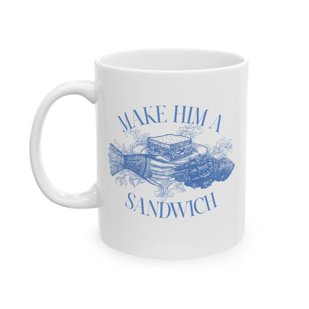 Candace Owens 'Make Him A Sandwich' knight white mug
