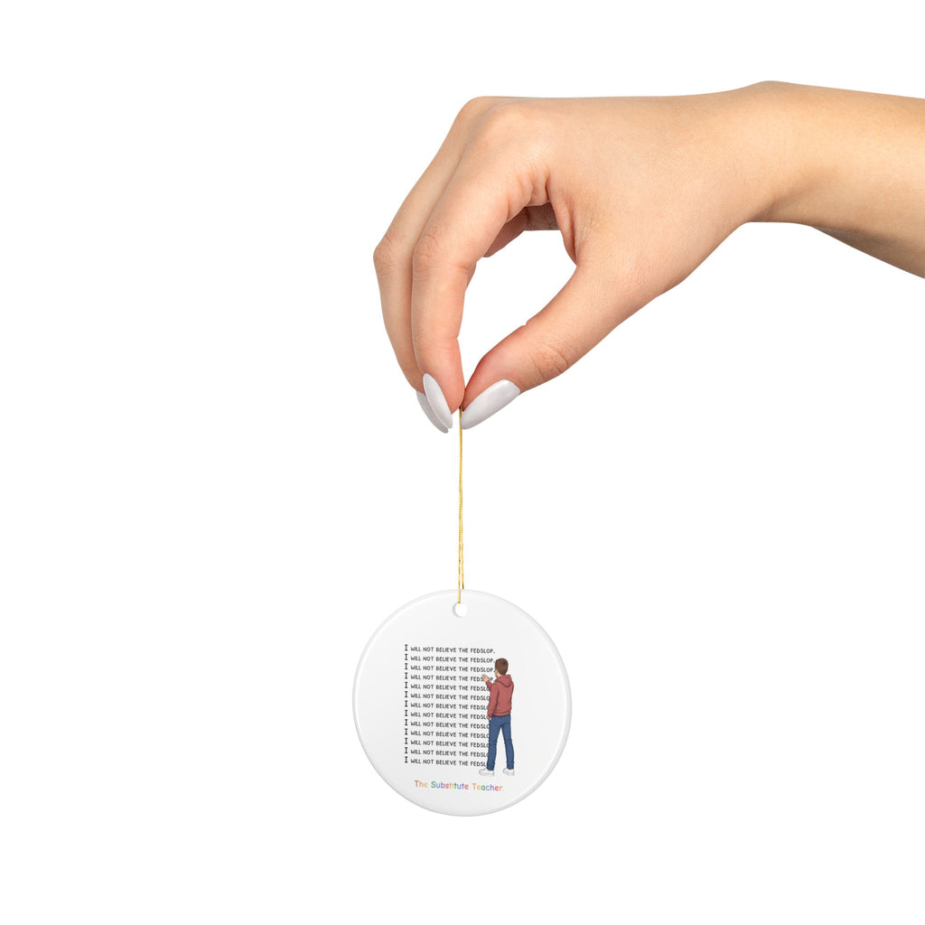 The Substitute Teacher Christmas Ornament