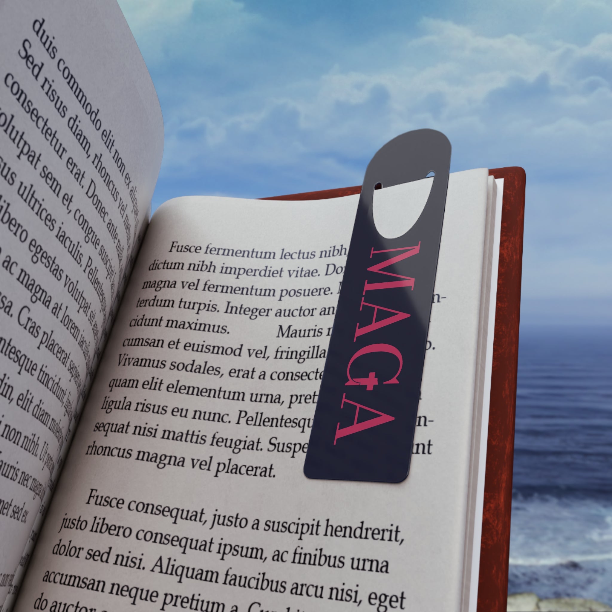 MACA Navy Metal Bookmark