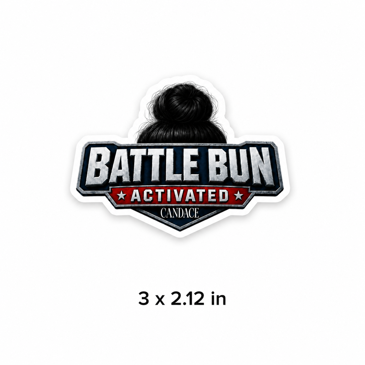 Battle Bun Activated Logo Sticker